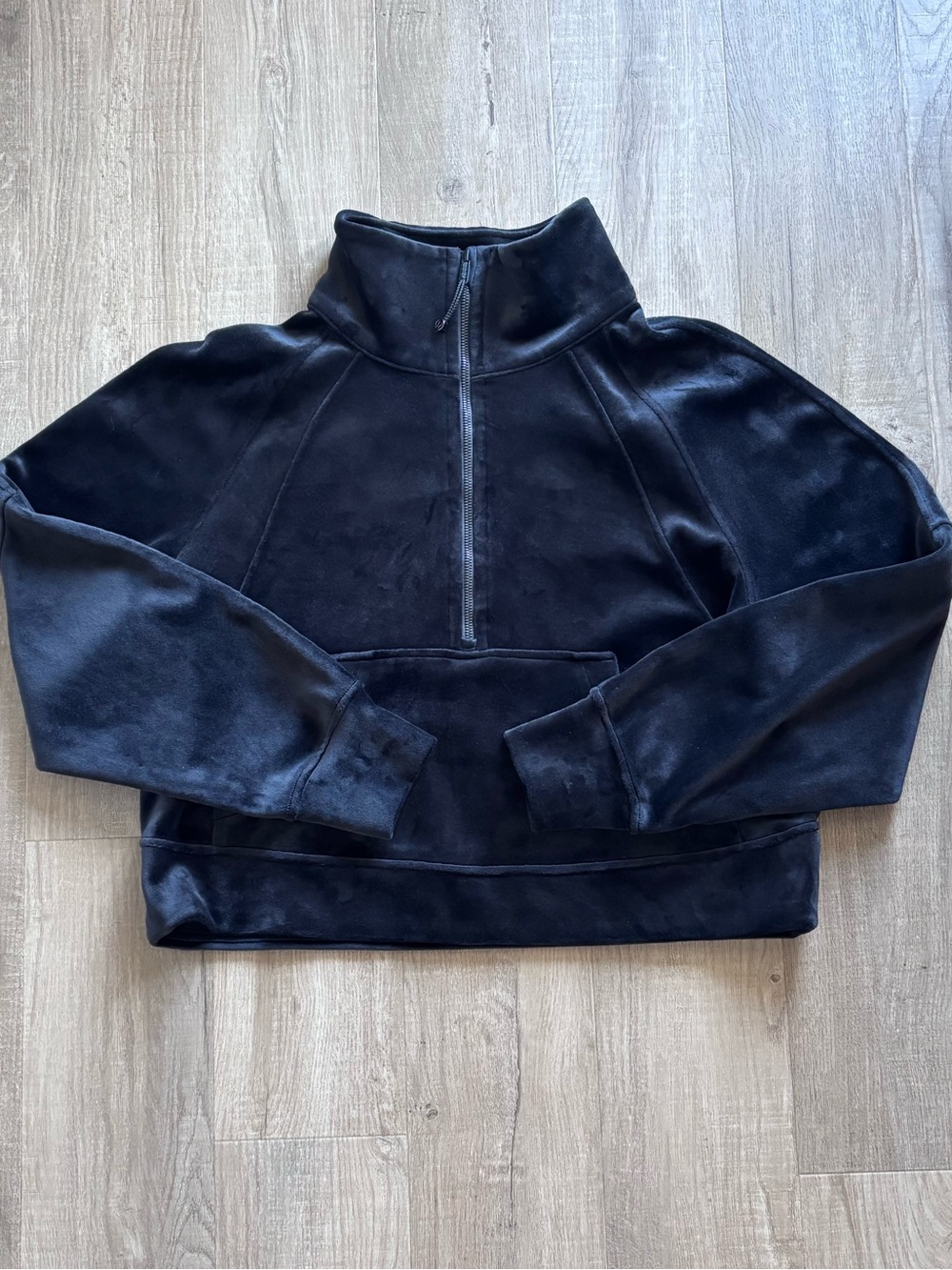 Lululemon Scuba Oversized Funnel Neck Half Zip in Black *Velvet